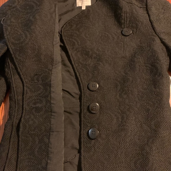 Women’s black Armani Collezioni fabric brocade blazer jacket size 8 - Picture 5 of 12